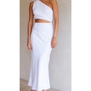Runaway white cut out one shoulder dress size 6